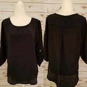 Fun and Flirt 3/4 Top - Navy Blue